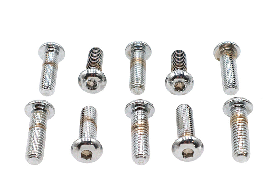 Allen Button Head Screws Chrome 3/8 inch X 1-1/4 inch