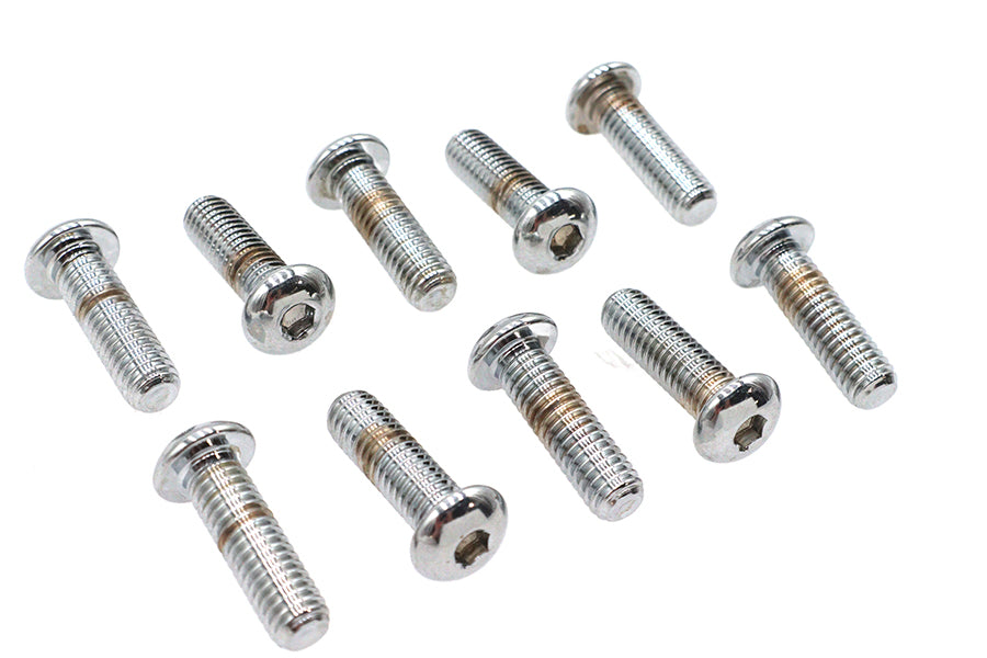 Allen Button Head Screws Chrome 3/8 inch X 1-1/4 inch