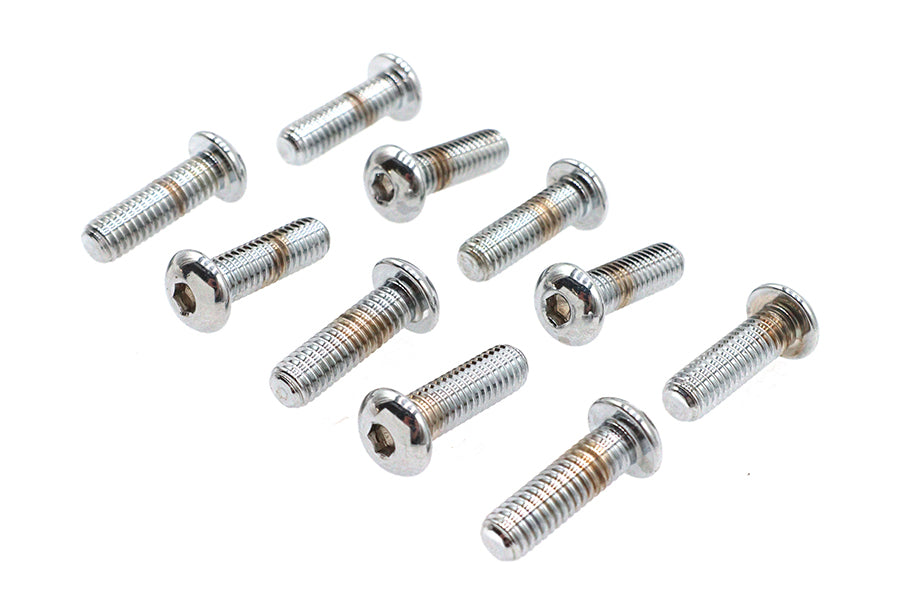 Allen Button Head Screws Chrome 3/8 inch X 1-1/4 inch