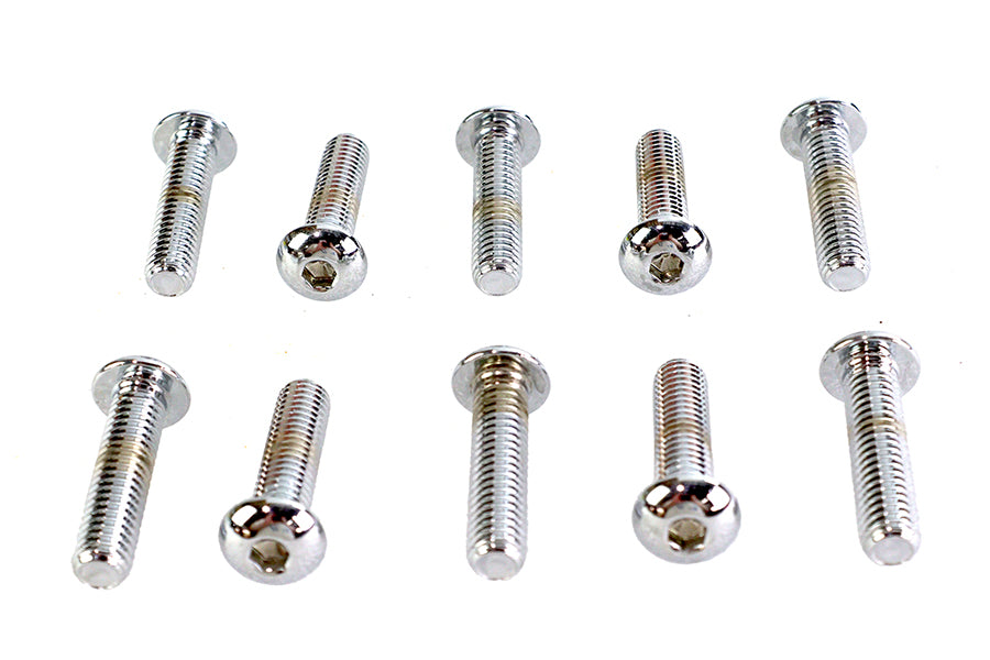 Allen Button Head Screws Chrome 3/8 inch X 1-1/2 inch