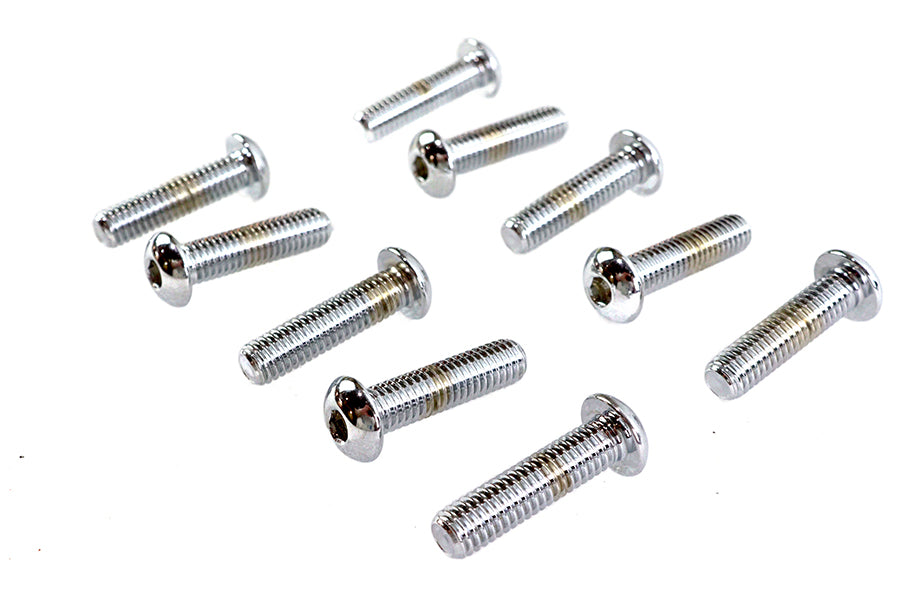 Allen Button Head Screws Chrome 3/8 inch X 1-1/2 inch