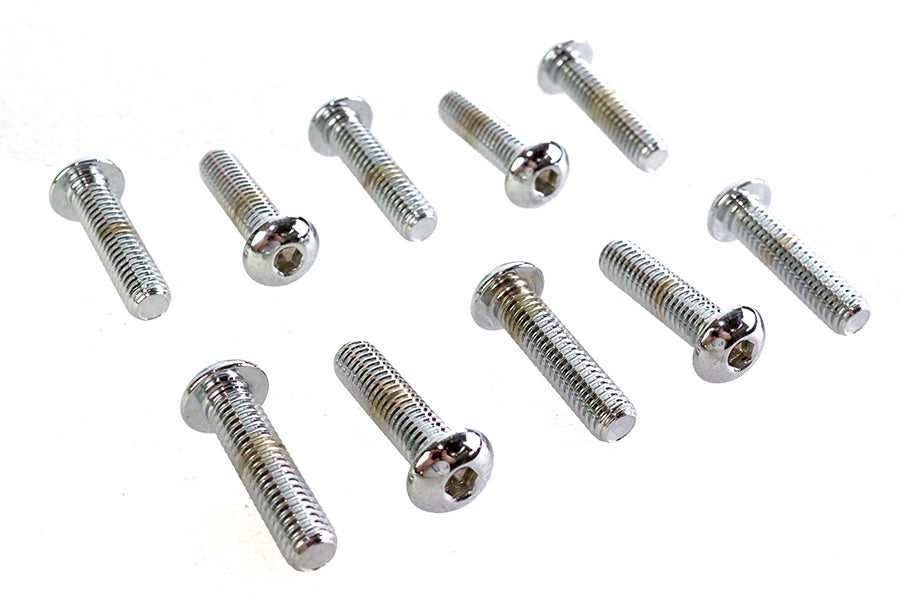 Allen Button Head Screws Chrome 3/8 inch X 1-1/2 inch