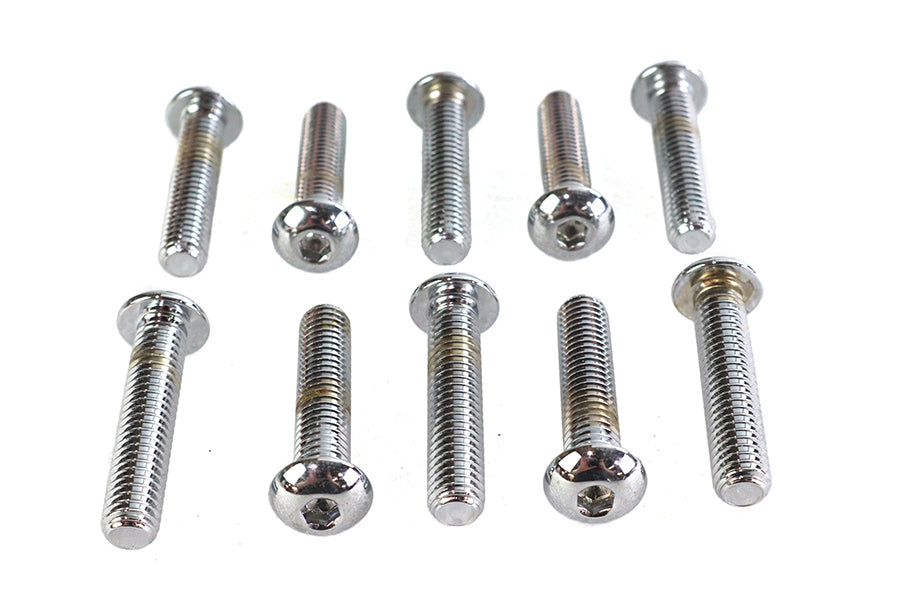 Allen Button Head Screws Chrome 3/8 inch-16 X 1-3/4 inch