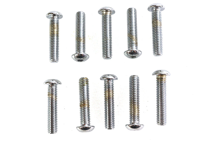 Allen Button Head Screws Chrome 3/8 inch-16 X 1-3/4 inch