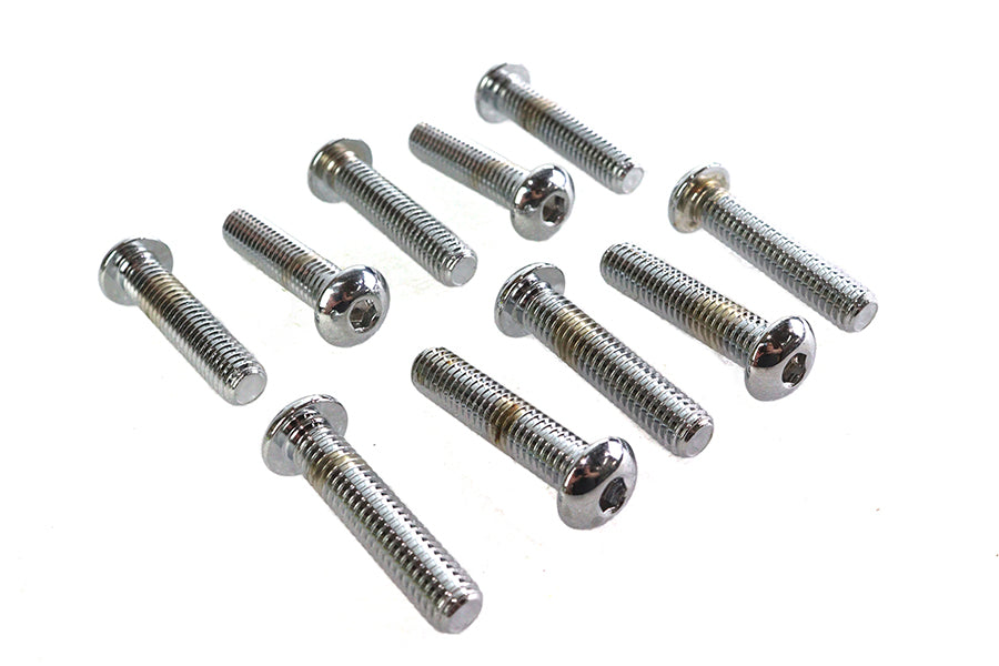 Allen Button Head Screws Chrome 3/8 inch-16 X 1-3/4 inch