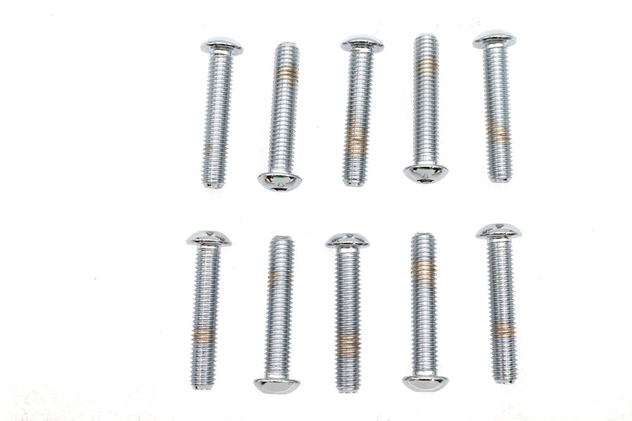 Allen Button Head Screws Chrome 3/8 inch-16 X 2 inch