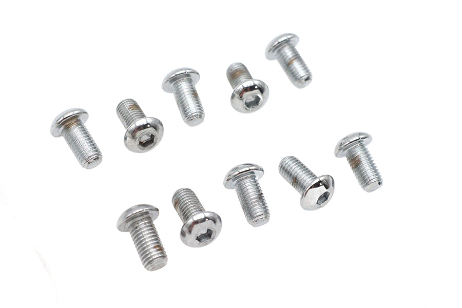 Allen Button Head Screws Chrome 1/4 inch X 1/2 inch