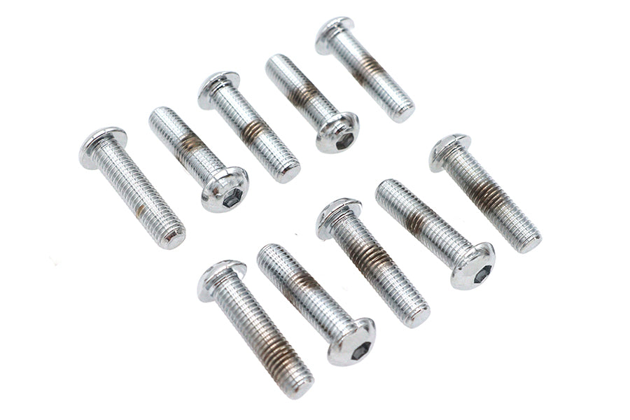 Allen Button Head Screws Chrome 1/4 inch X 1 inch