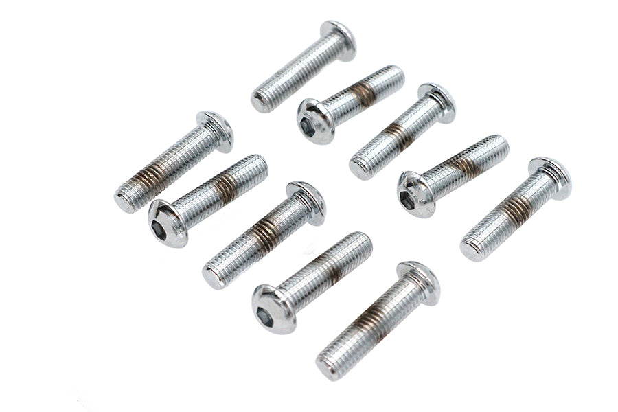 Allen Button Head Screws Chrome 1/4 inch X 1 inch