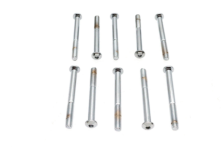 Allen Button Head Screws Chrome 1/4 inch X 2-5/8 inch