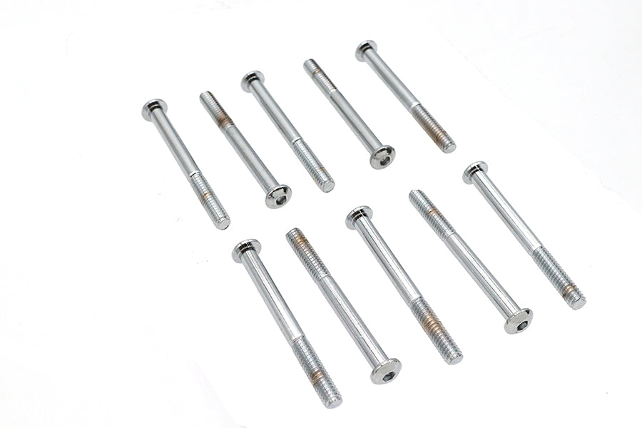 Allen Button Head Screws Chrome 1/4 inch X 2-5/8 inch