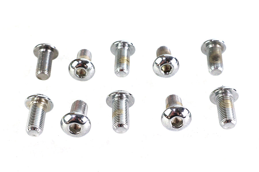 Allen Button Head Screws Chrome 3/8 inch X 3/4 inch