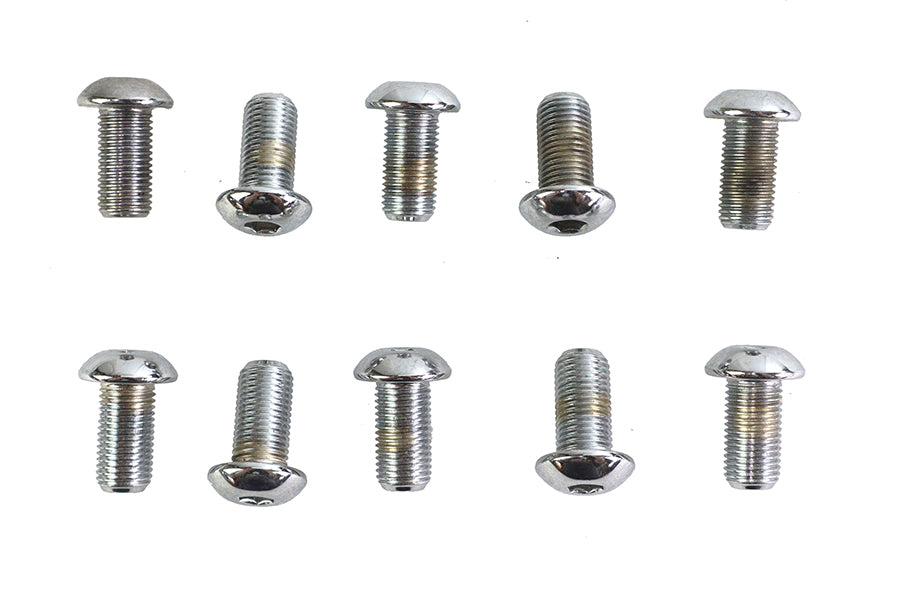Allen Button Head Screws Chrome 3/8 inch X 3/4 inch