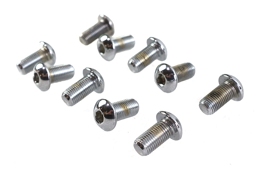 Allen Button Head Screws Chrome 3/8 inch X 3/4 inch