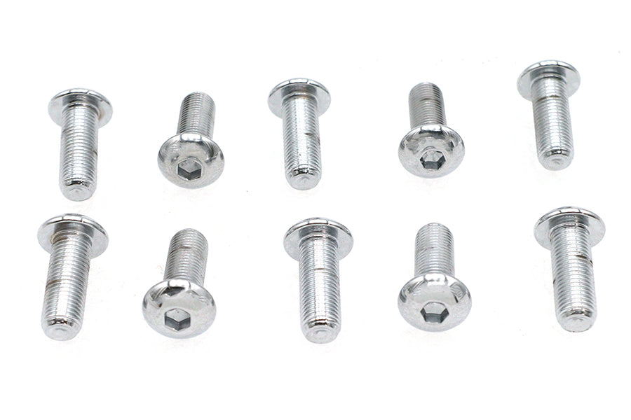 Allen Button Head Screws Chrome 3/8 inch X 1 inch