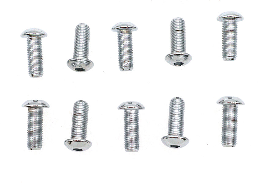 Allen Button Head Screws Chrome 3/8 inch X 1 inch