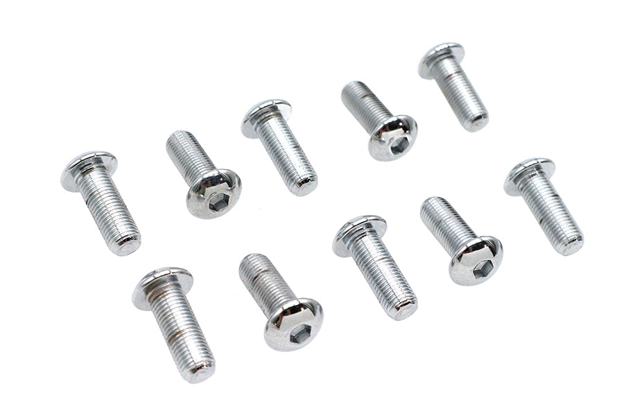 Allen Button Head Screws Chrome 3/8 inch X 1 inch