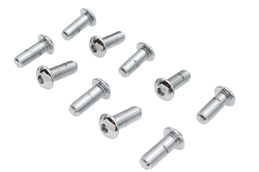 Allen Button Head Screws Chrome 3/8 inch X 1 inch