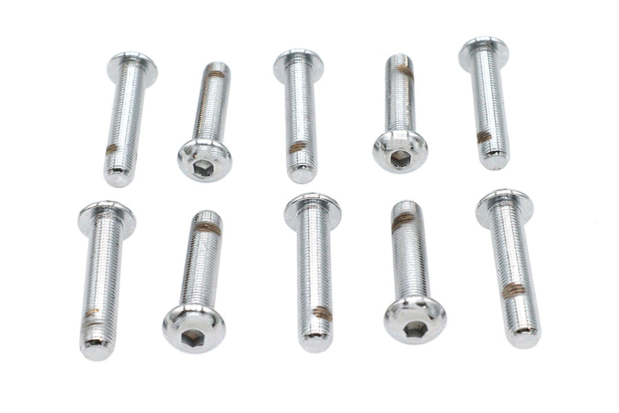 Allen Button Head Screws Chrome 3/8 inch X 1-3/4 inch