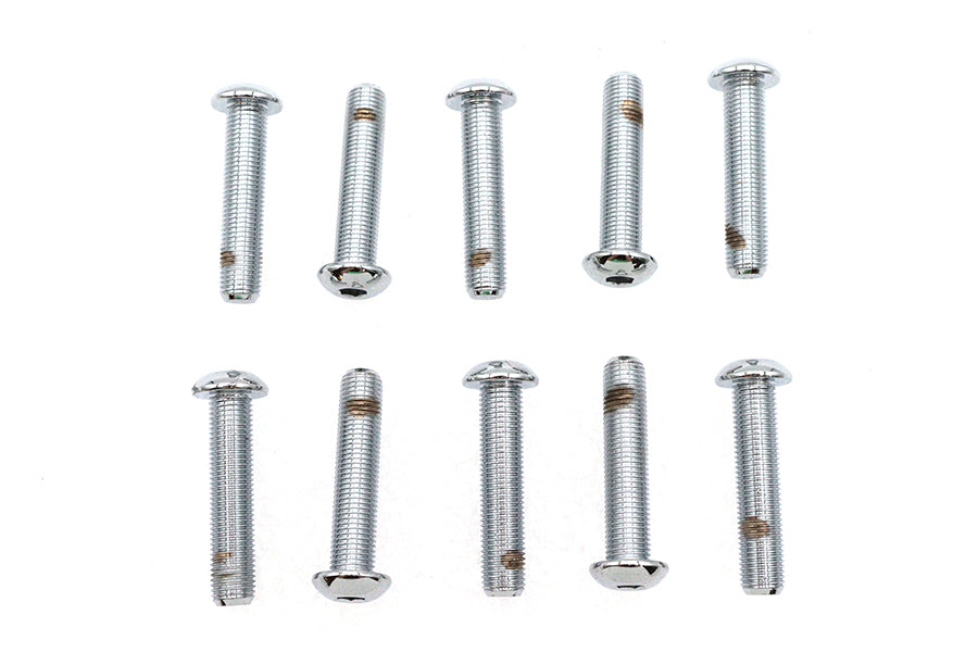 Allen Button Head Screws Chrome 3/8 inch X 1-3/4 inch