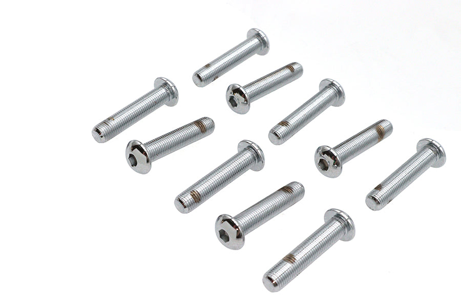Allen Button Head Screws Chrome 3/8 inch X 1-3/4 inch