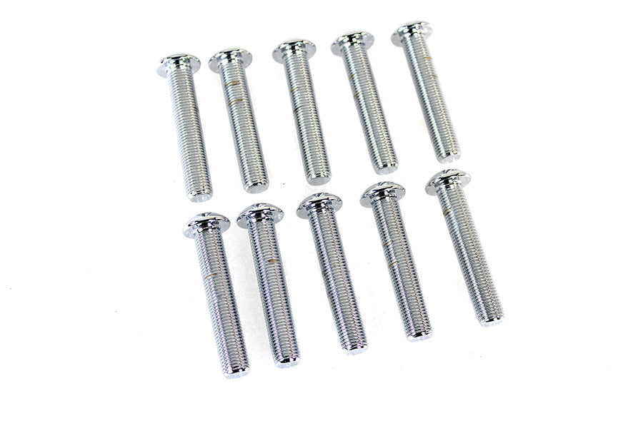 Allen Button Head Screws Chrome 3/8 inch-24 X 2 inch
