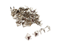 Load image into Gallery viewer, 3/8 inch Pyramid Saddlebag Spots Bright Nickel
