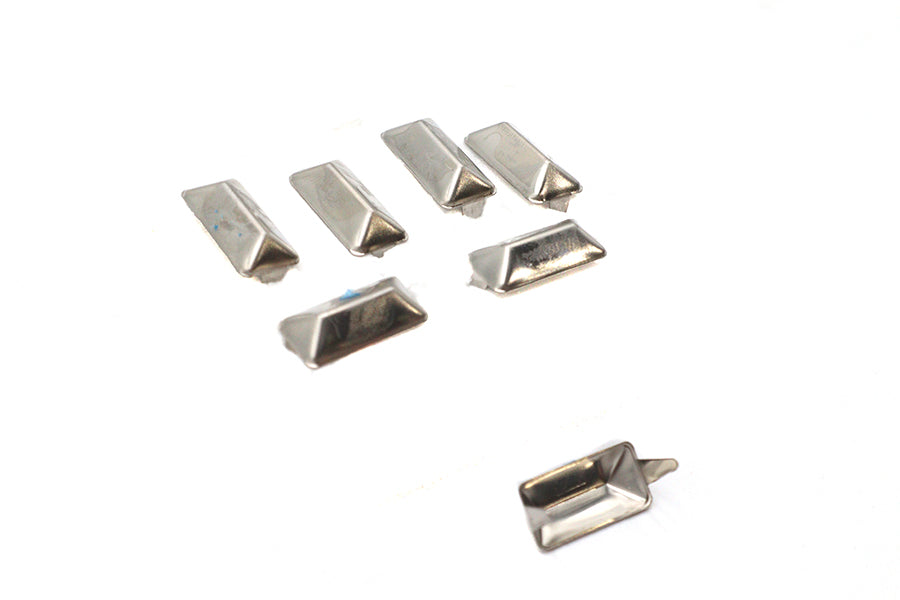 3/4 inch Oblong Bevel Saddlebag Spots Nickel