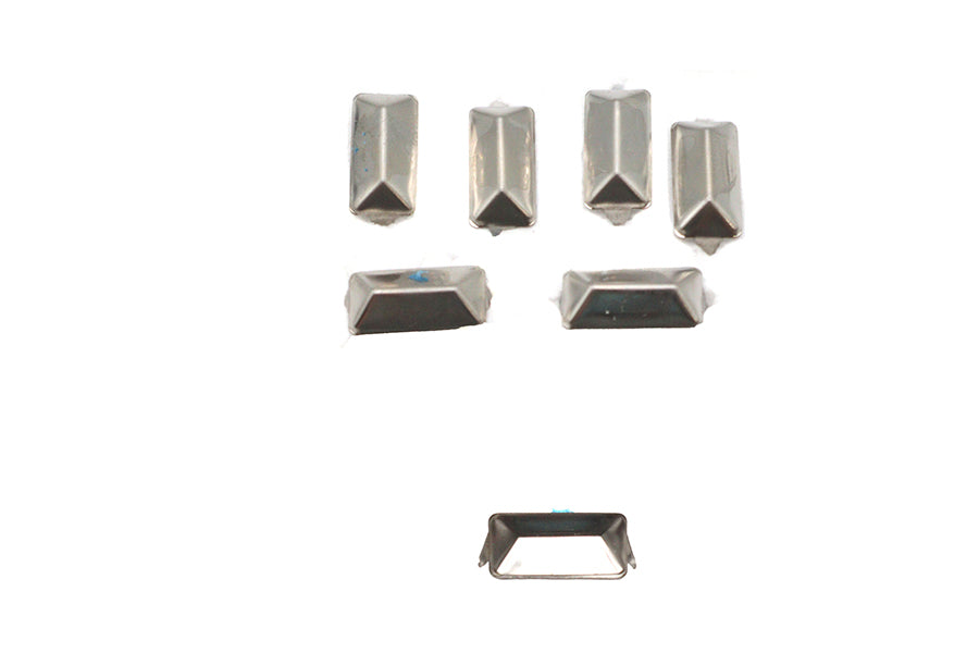 3/4 inch Oblong Bevel Saddlebag Spots Nickel