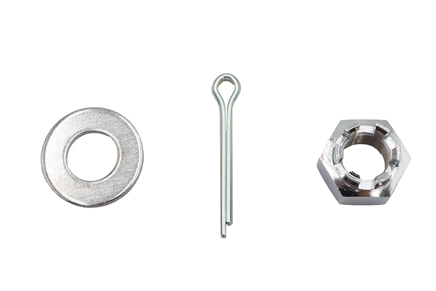 Chrome Axle Nut Kit Castle Style 5/8 - 18 UNF
