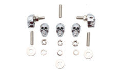 Load image into Gallery viewer, License Plate Frame Skull Krommet Set Chrome