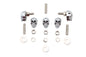 License Plate Frame Skull Krommet Set Chrome