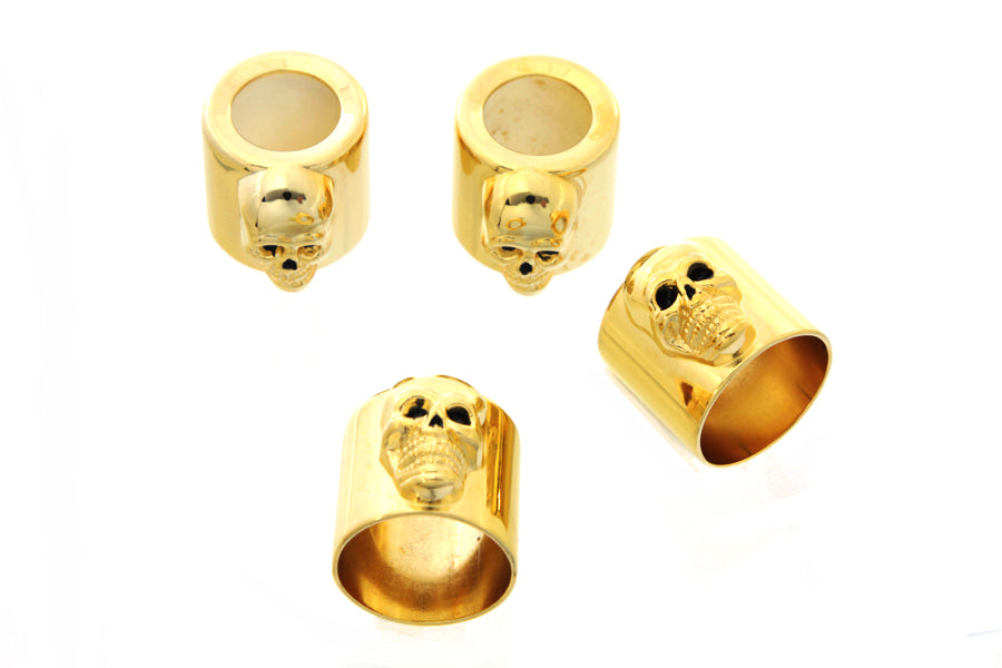 Skull Pushrod Cover Cup Set Gold