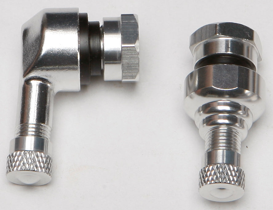 90/Straight Air Valve. 11.3mm Silver