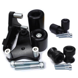 SHOGUN Complete Slider Kit Black Suz body kit featuring sleek black panels and mounting hardware for enhanced motorcycle styling.