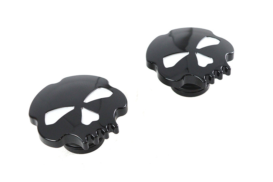 Skull Style Gas Cap Set Black