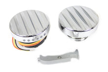 Load image into Gallery viewer, Chrome LED Ribbed Style Fuel Gauge and Filler Cap Set