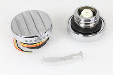 Load image into Gallery viewer, Chrome LED Ribbed Style Fuel Gauge and Filler Cap Set