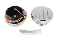 Load image into Gallery viewer, Chrome LED Ribbed Style Fuel Gauge and Filler Cap Set