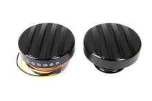 Load image into Gallery viewer, Black LED Ribbed Style Fuel Gauge and Filler Cap Set