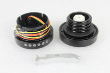 Load image into Gallery viewer, Black LED Cut Ribbed Style Fuel Gauge and Filler Cap Set