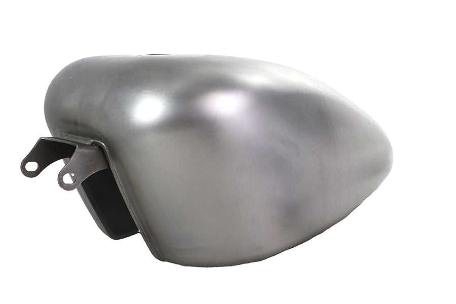 M8  inchSporty inch 3.2 Gallon Gas Tank Raw Steel Low Mount
