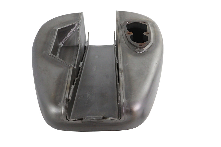 M8  inchSporty inch 3.2 Gallon Gas Tank Raw Steel Low Mount