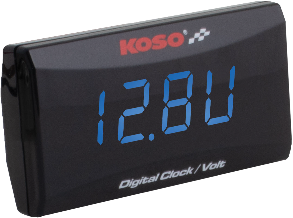 Super Slim Clock / Volt Meter Blue Display