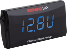 Load image into Gallery viewer, Super Slim Clock / Volt Meter Blue Display