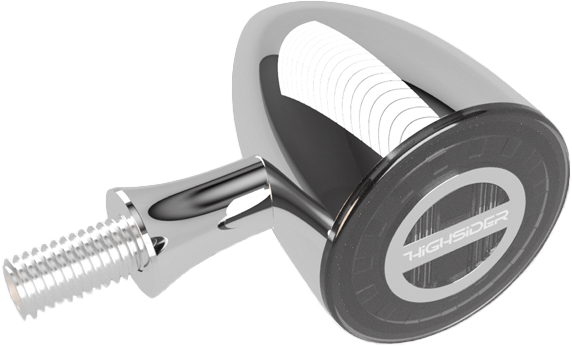 Rocket Bullet Led Tail/Brake And Turn Signal Lights Chrome