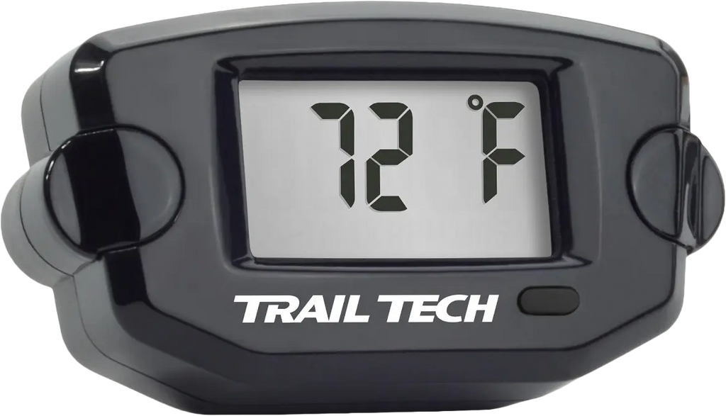 Trail Tech Tto Universal Temperature Meter for electrical systems, showing digital display and connection ports.
