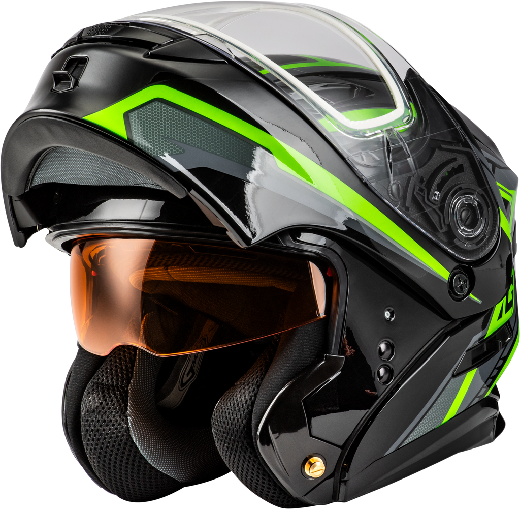 Md 01s Transistor Snow Helmet Black/Grey/Green Lg