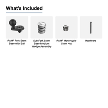 Load image into Gallery viewer, Fork Stem Wedge Ball Base Medium 19 25mm Holes