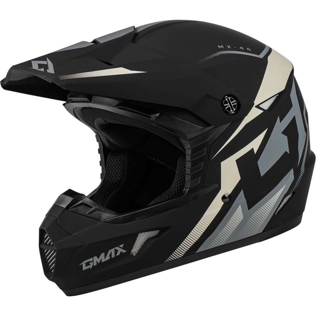 Mx 46 Compound Helmet Matte Black/Grey/White Lg